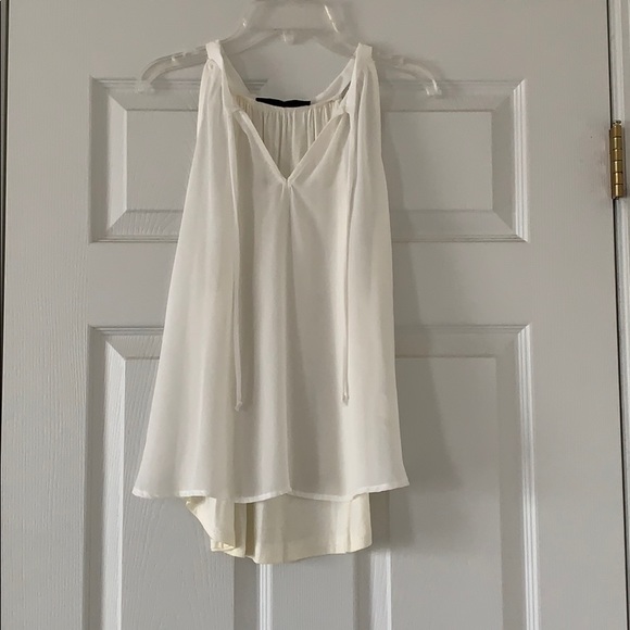 NWOT SHEER WHITE TOP - Picture 1 of 4